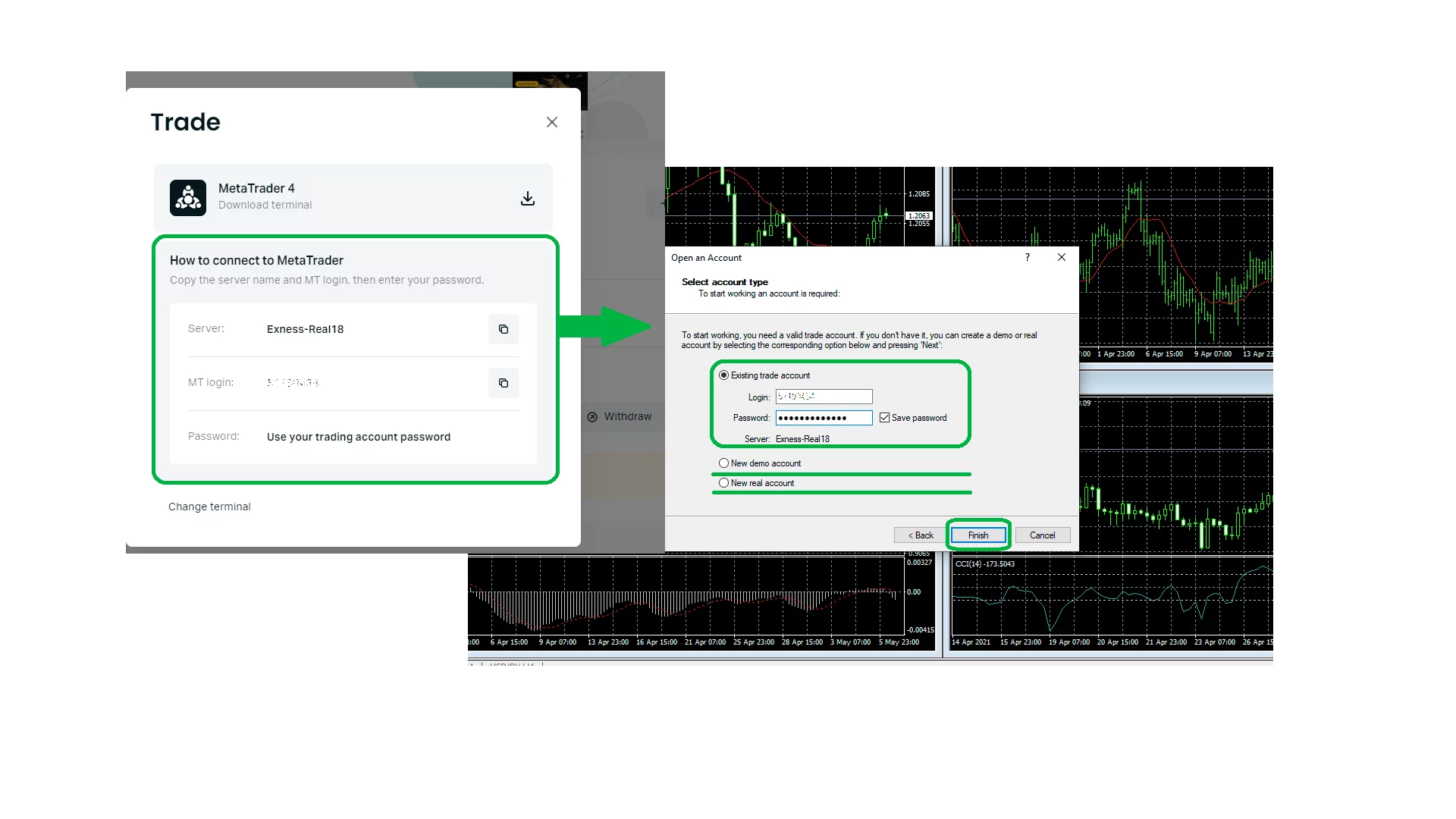 exness-mt4 下載開啟並登入帳戶
