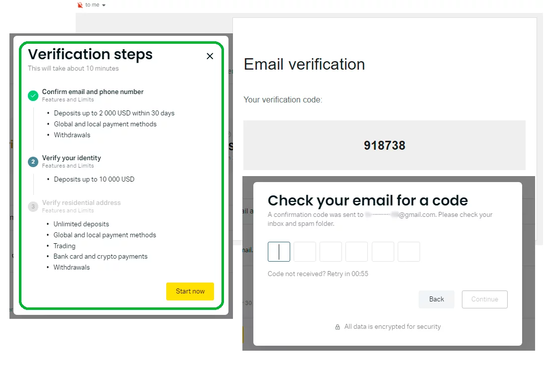 完成 exness 註冊的流程 - 強調驗證步驟