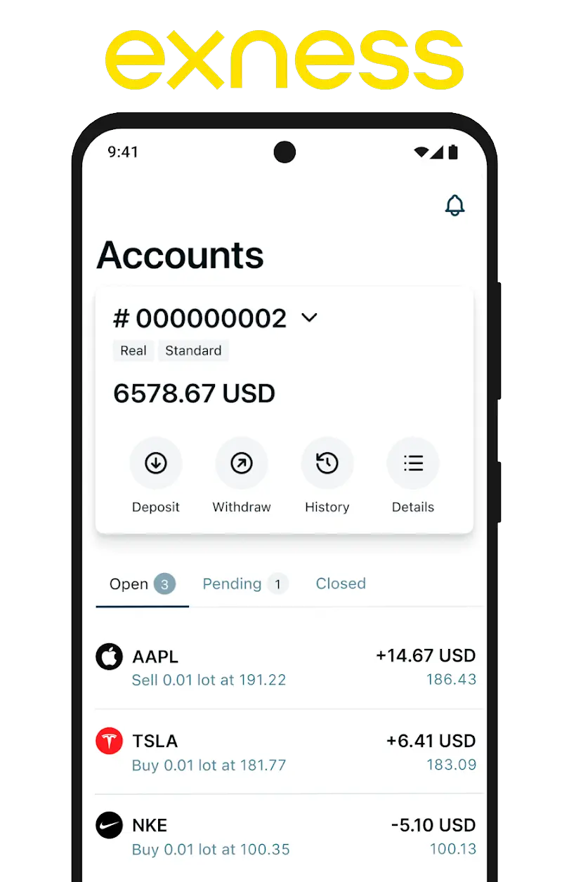 Exness 在電話中與杠杆規則