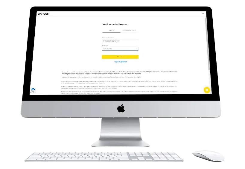 登入並授權使用 Mac 電腦上的 exness