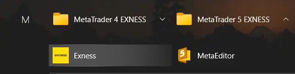 Exness MetaTrader 5 開啟應用