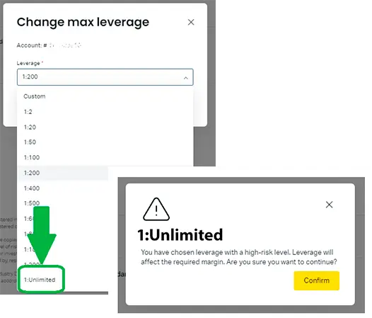 exness 設定無限杠杆指南步驟 3-應用設定