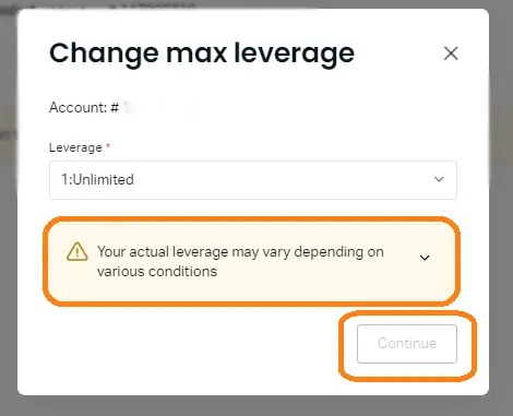 無限杠杆 Exness 指令使用說明 - 因條件未明確而無法接受